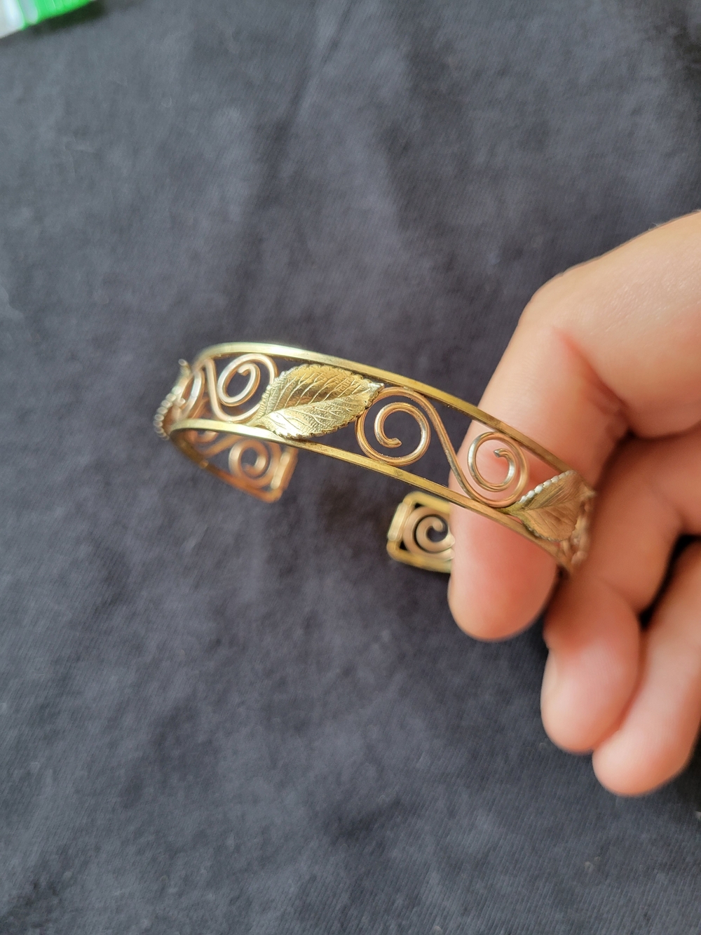 Kremitz Gold Leaf Filigree Cuff Bracelet - Women Jewelry